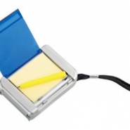 Рулетка с блокнотом для записей, ручкой, фонариком и наручным ремешком, синяя