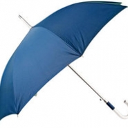 Зонт-трость полуавтоматический с алюминиевой ручкой, синий