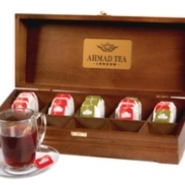 Деревянная коробка для чая (береза), 10 секций для пакетиков с чаем.
