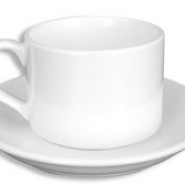 Чайно - кофейная пара, 160 мл , ударопрочный фарфор