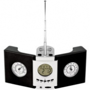 Погодная станция с радио: часы, дата, термометр, гигрометр