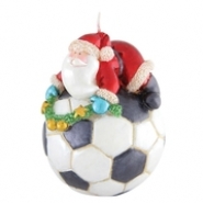 Свеча Дед мороз на футбольном мяче